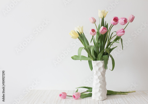 tulips on white background #104927290