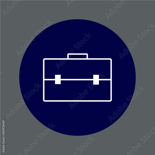 Business Briefcase Button Icon Line Design