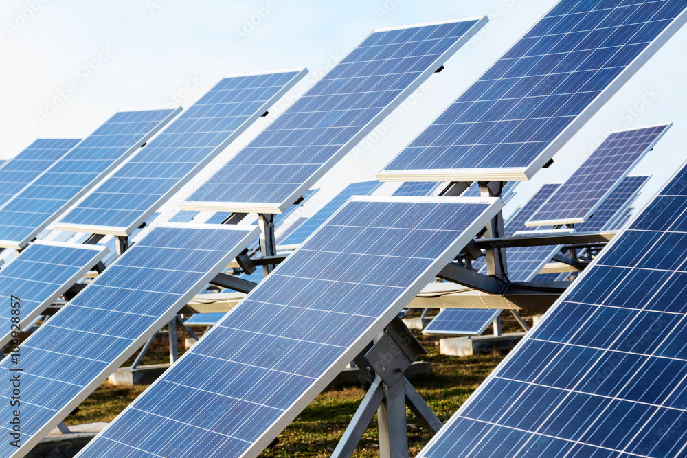Obraz premium Solar panels field