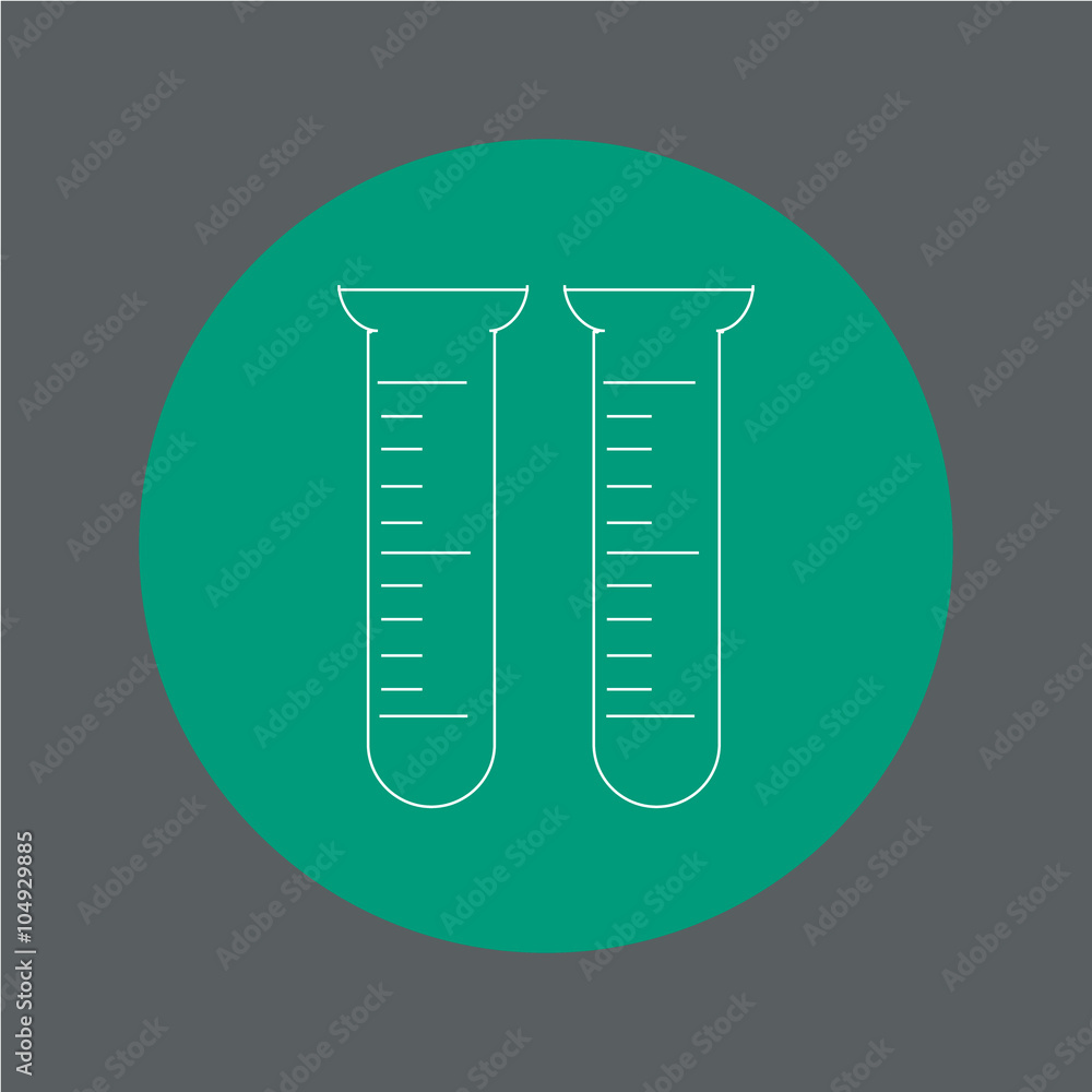 Chemistry Bottles Button Icon Line Design Chemistry Bottles Button Icon Line Design