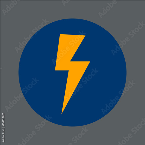Stormy Weather Lightning Button Icon Line Design