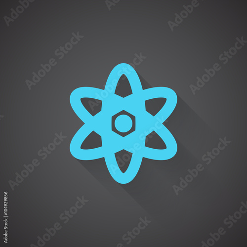 Flat Nuclear web app icon on dark background