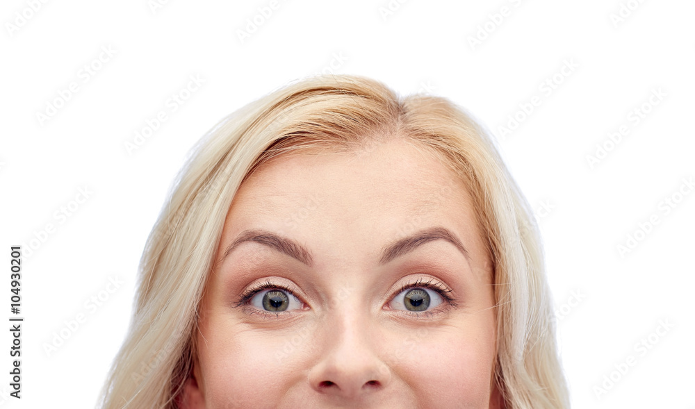 happy young woman or teenage girl face happy young woman or teenage girl face