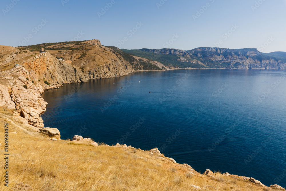 view of the sea and the mountains of the bay view of the sea and the mountains of the bay