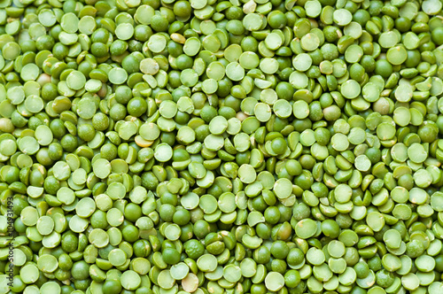 Dry split green peas texture background. Great for soups.