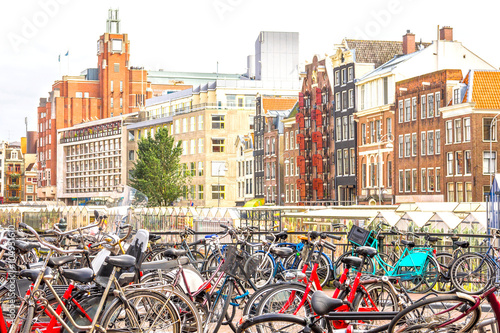 Amsterdam canal and bikes