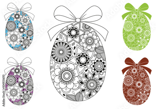 Œufs de Pâques Mandala à colorier-1
