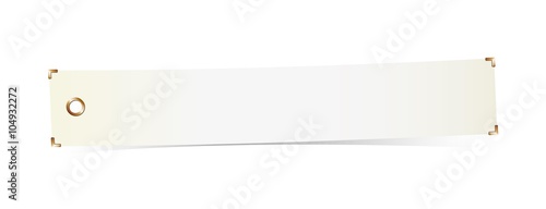 blank paper label with gold corners