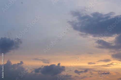twilight sunset sky with colorful cloud © sutichak