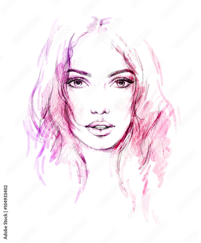 woman. abstract watercolor .fashion illustration