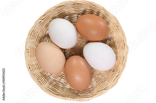 eggs on white background