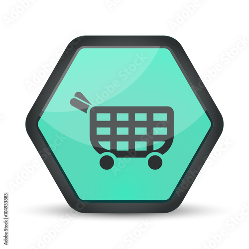Icona E-commerce - Esagono Verde Acqua 