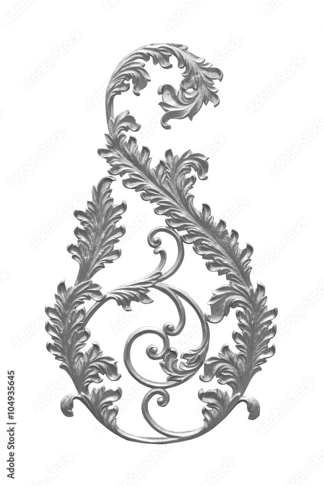 Fototapeta premium Ornament elements, vintage gray floral designs