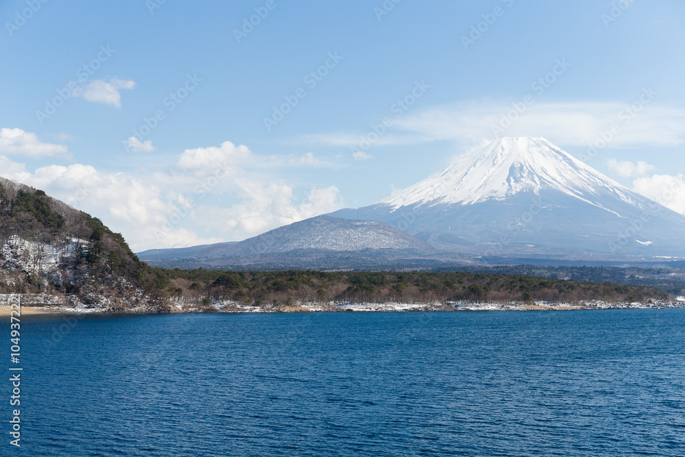 Fujisan and Lake Motosu