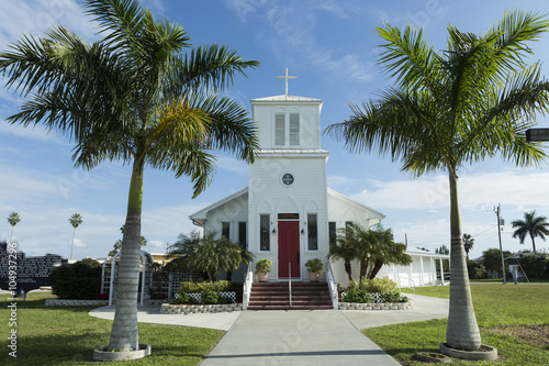 The Everglades Community Church nestled in the heart of the Florida Everglades is a heritage landmark. photo