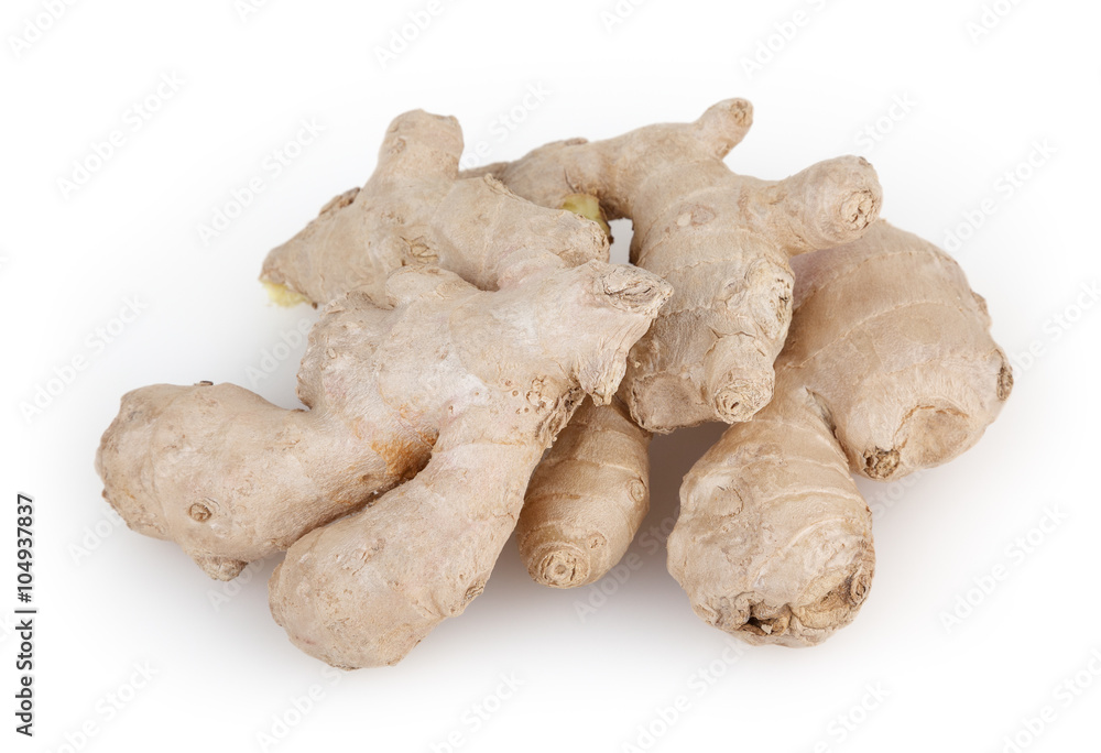 Ginger isolated on white background with clipping path Ginger isolated on white background with clipping path
