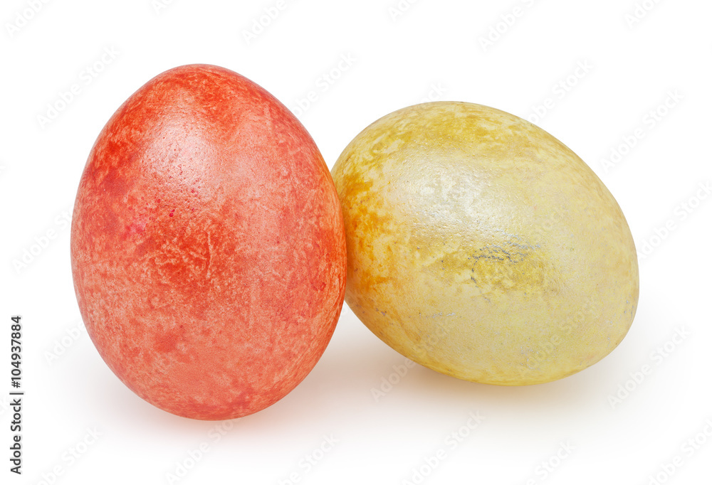 Fototapeta premium Easter eggs isolated on white background with clipping path
