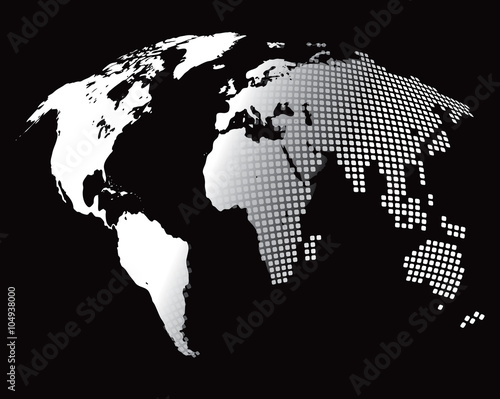 Stylized image of the world map