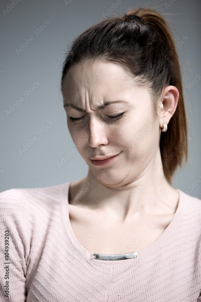 portrait of disgusted woman portrait of disgusted woman