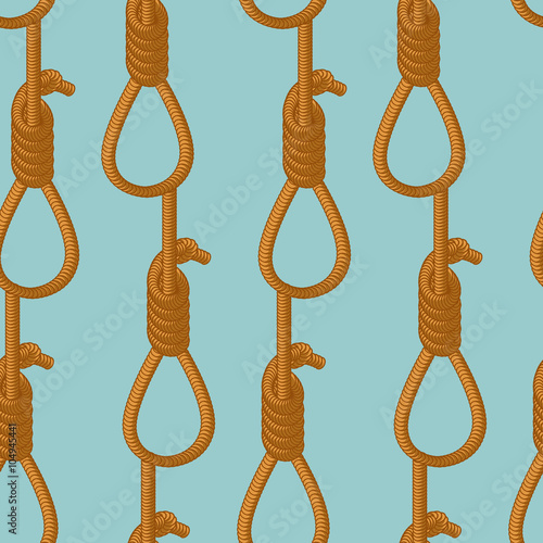 Hangman noose seamless pattern. Hangman texture. Background of t