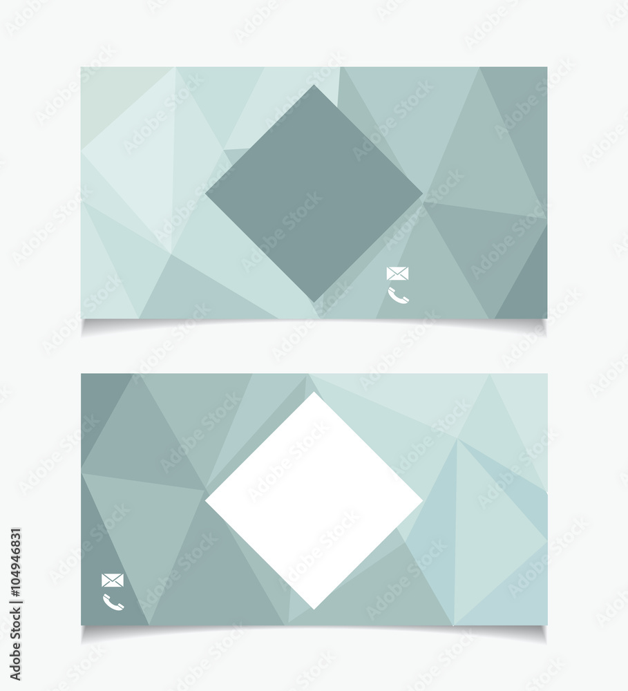 Obraz premium Business card template with geometric elements 