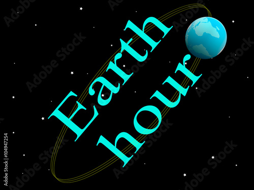 illustration of earth hour