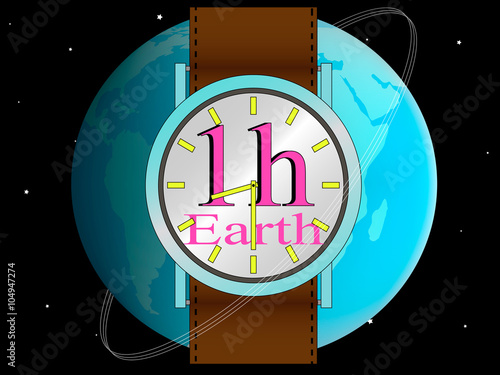 illustration of earth hour