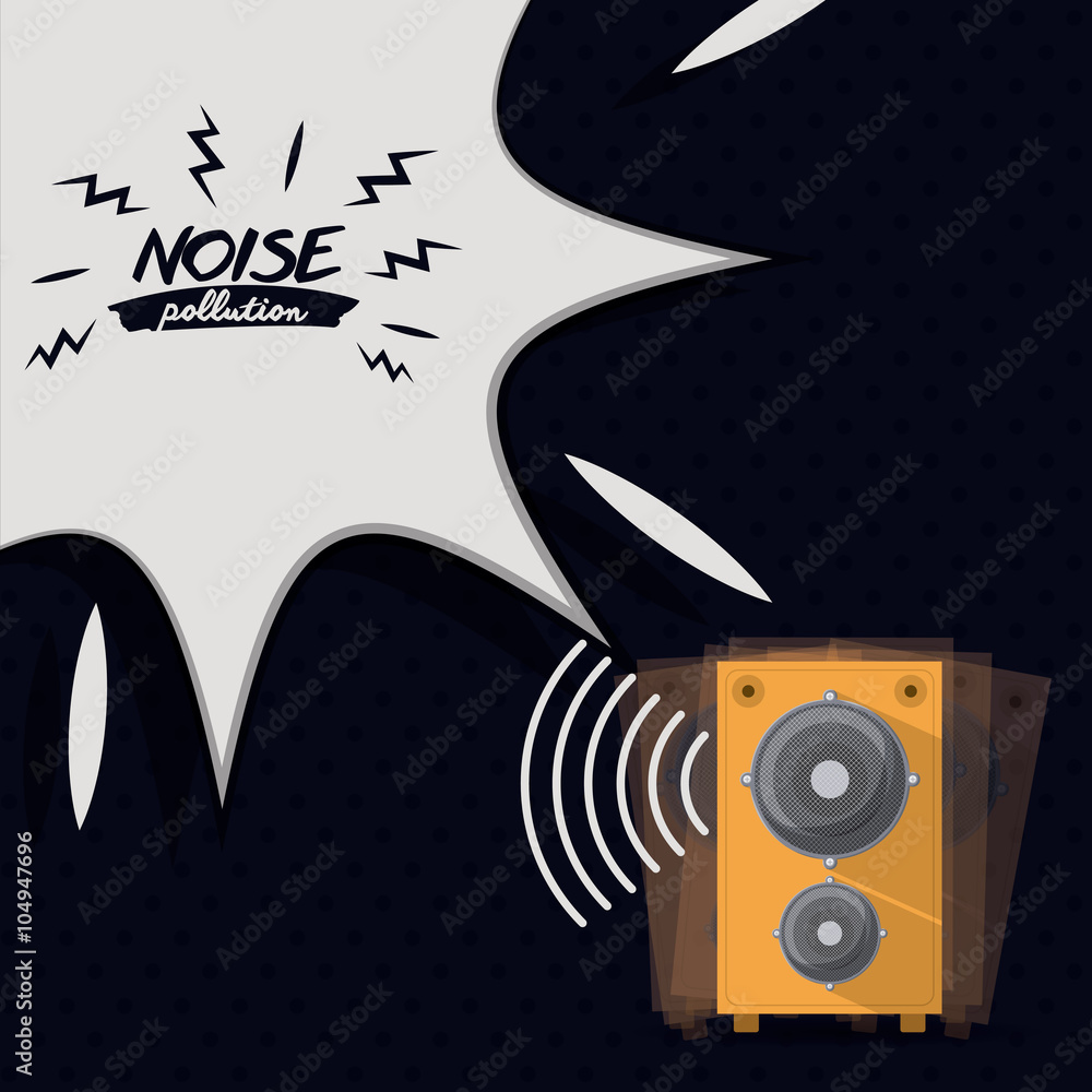 Obraz premium noise pollution design 