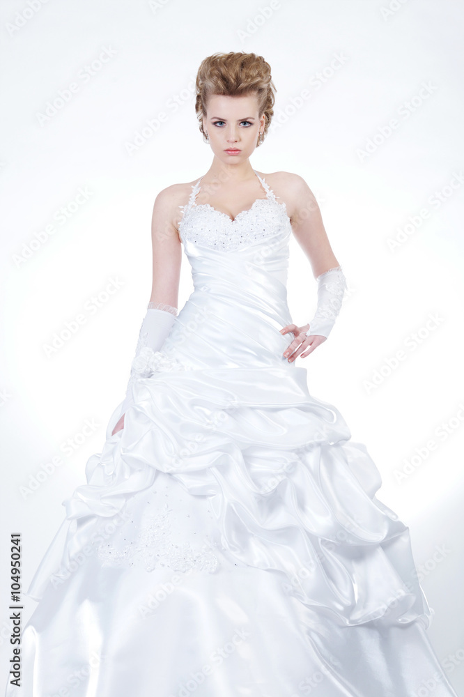 young beautiful bride in wedding dress young beautiful bride in wedding dress
