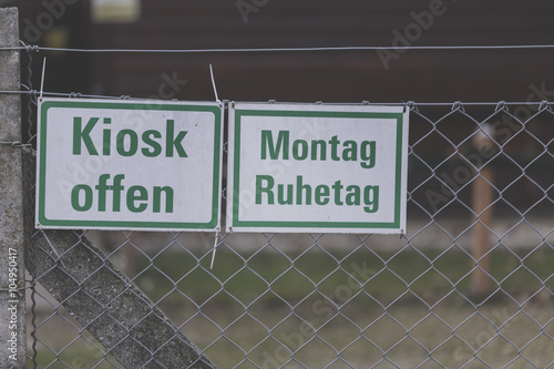 Schild Ruhetag photo