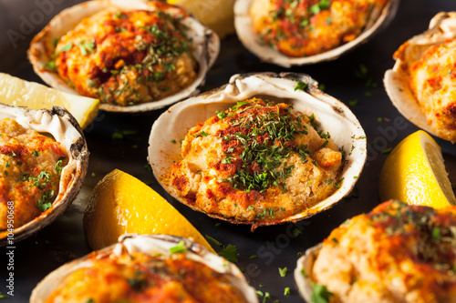 Homemade Baked Clams with Lemon