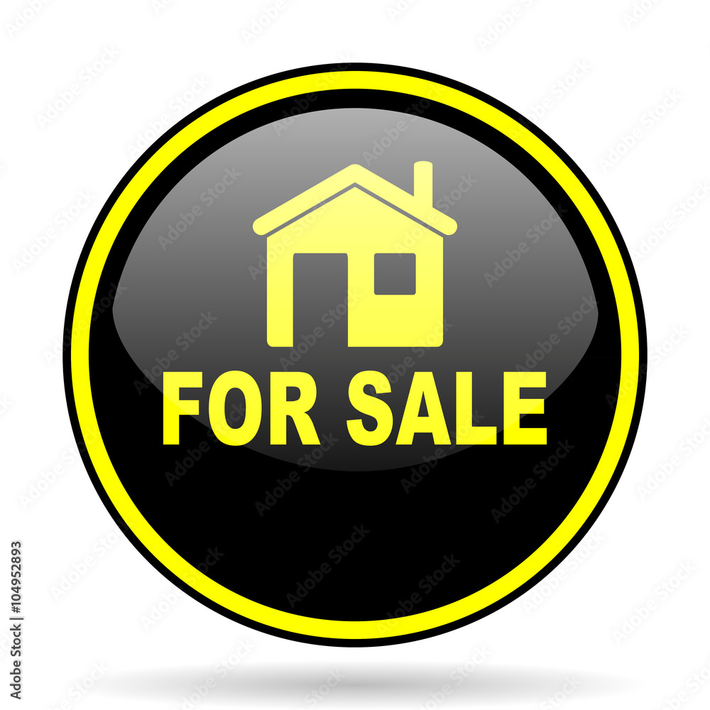 for sale black and yellow glossy internet icon for sale black and yellow glossy internet icon