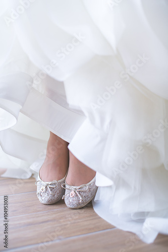 Detail of a wedding dress