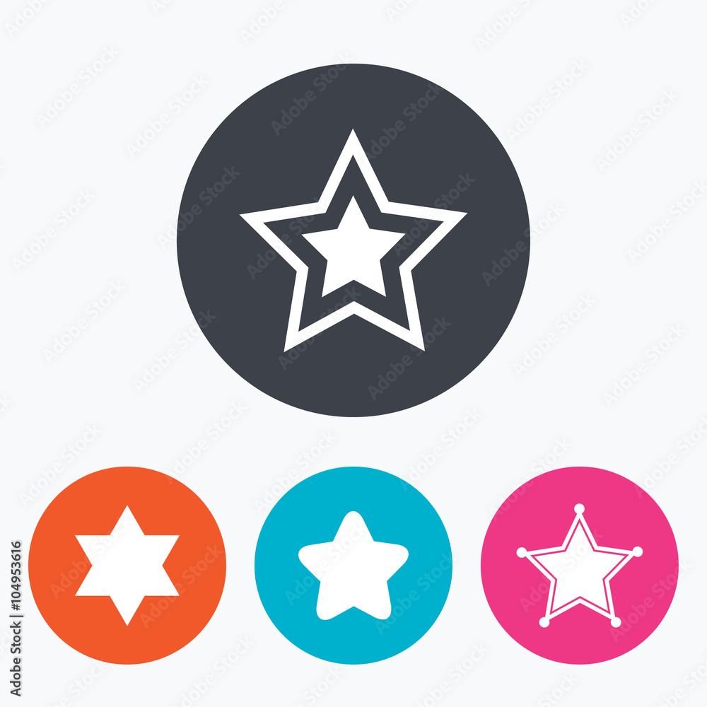 Star of David icons. Symbol of Israel. Star of David icons. Symbol of Israel.