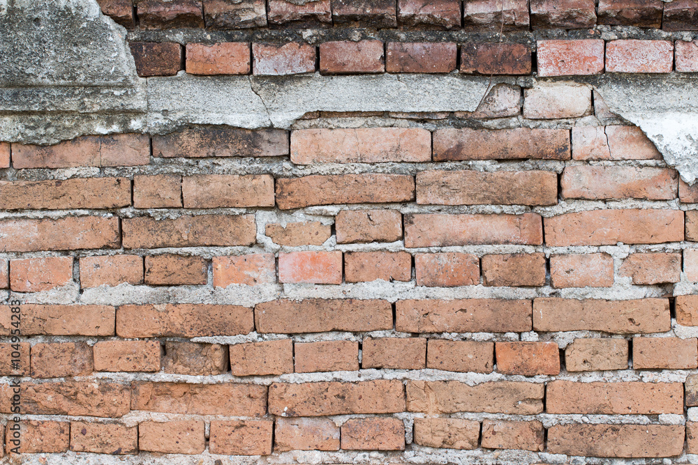 Fototapeta premium Moldy brick wall background