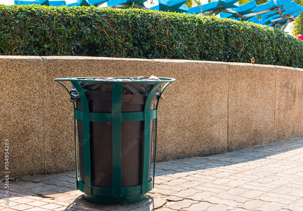 wheelie bins for rubbish, recycling and waste,recycling and garden waste. old trash bin in