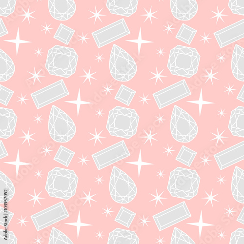 Vector seamless pattern with diamonds