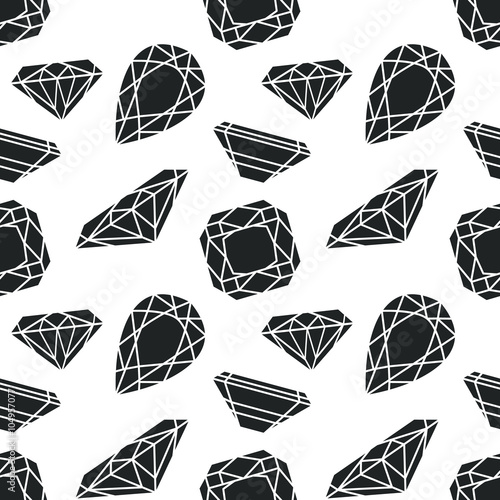 Vector seamless pattern with diamonds
