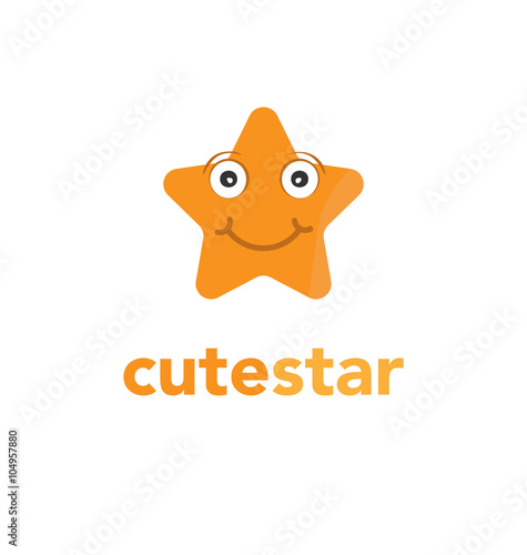 star shape business vector logo icon with face © arbati6
