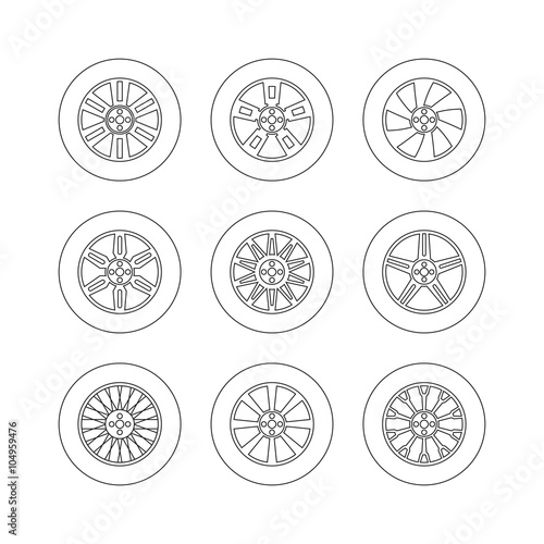Vector tires icons