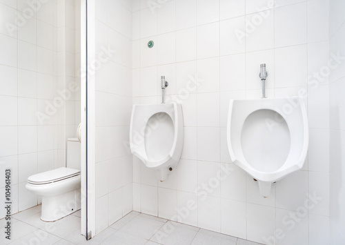 Urinals in the public toilet