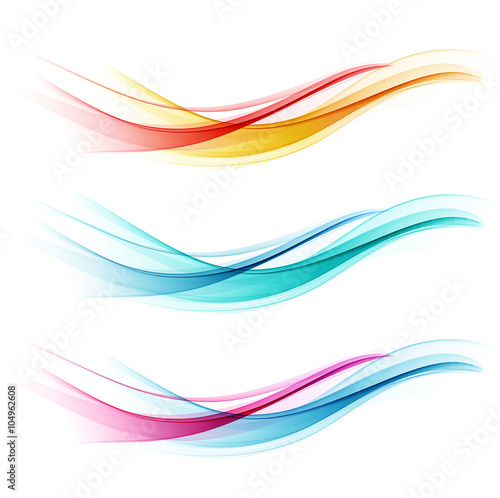 Set of abstract color wave