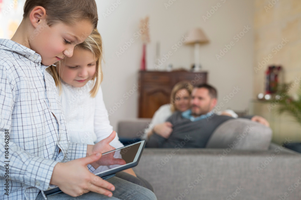 Family spending time together at home Family spending time together at home