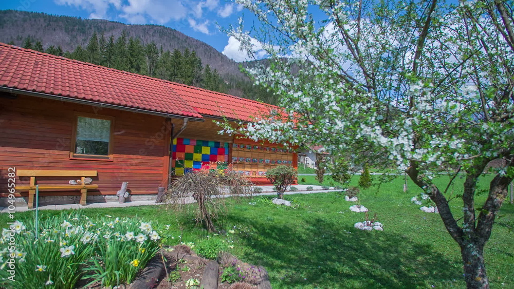 Chalet on countryside Chalet on countryside