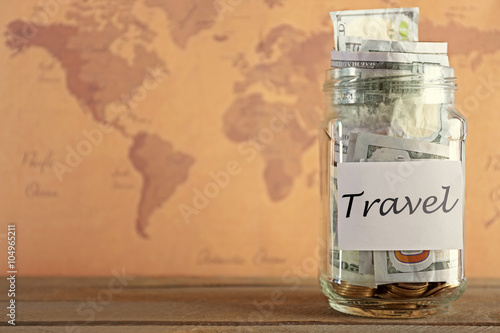 Savings for trip in glass b...