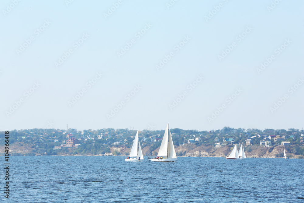 Fototapeta premium Sailing yachts regatta