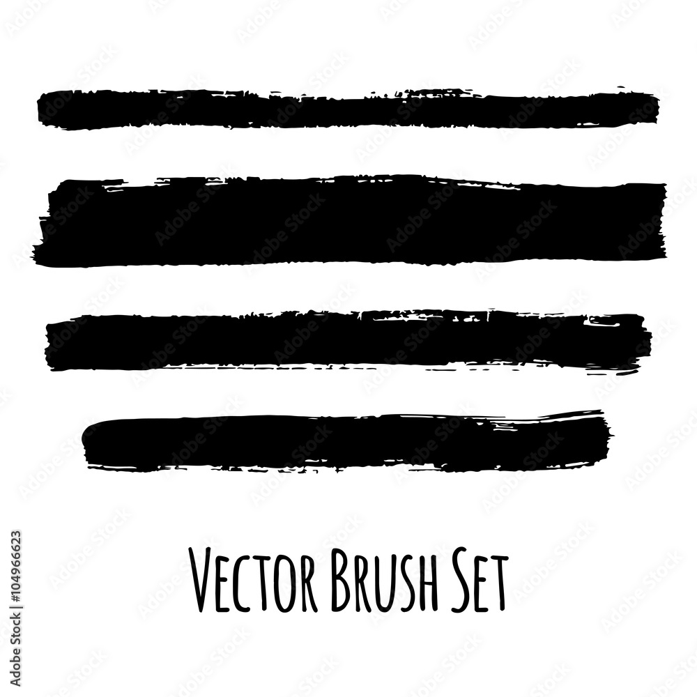 Set of four vector grunge brushes Set of four vector grunge brushes