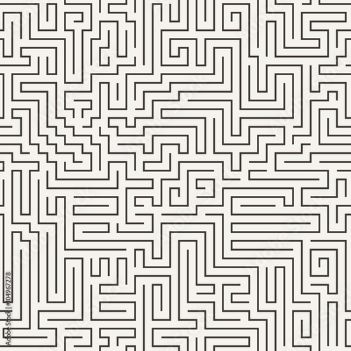 Vector seamless pattern in the form of a labyrinth