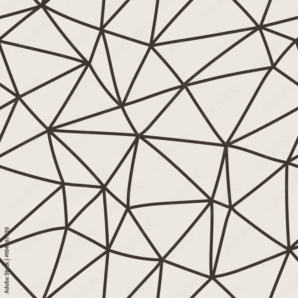 Vector seamless pattern of polygonal lines in a network