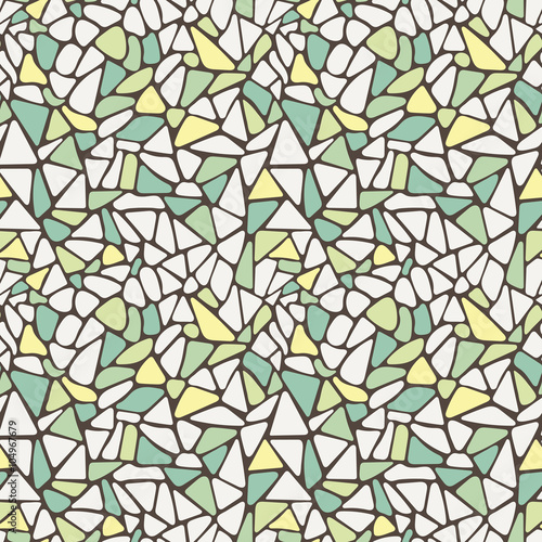 Vector seamless pattern in the form of a variety of tiles